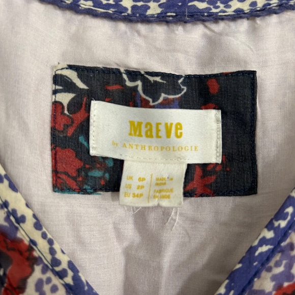 Maeve Annabella Floral Boho Maxi Dress Anthropology Size 2P - Picture 4 of 10